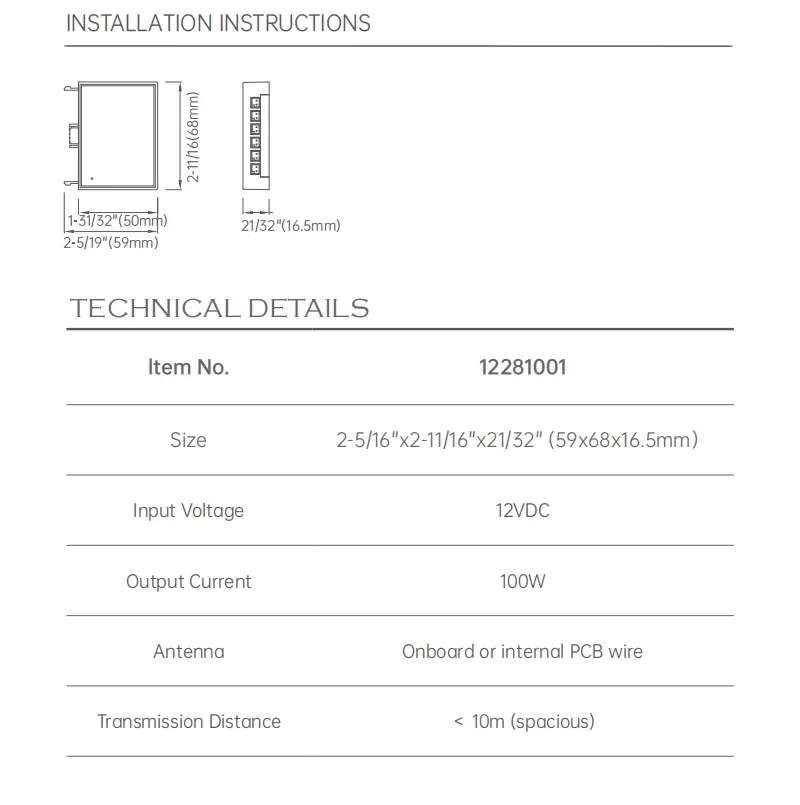 Wireless Control Box for Power Transformer — kitchen & wardrobe storage hardware | N51 Living