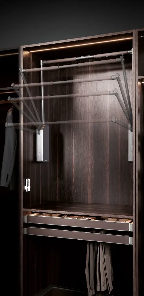 Hera Electric Control Liftable Hanger — kitchen & wardrobe storage hardware | N51 Living (view 4)