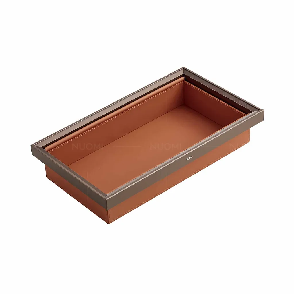 Ralphie Series Soft-Close Leather Basket — kitchen & wardrobe storage hardware | N51 Living (view 3)