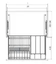 Encanto Multifunctional Basket with Slidable Cutlery Tray — kitchen & wardrobe storage hardware | N51 Living (view 4)
