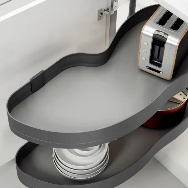 Encanto Revolving Saucer (Left) — kitchen & wardrobe storage hardware | N51 Living (view 3)