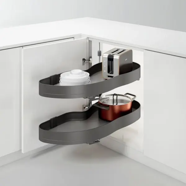 Encanto Revolving Saucer (Left) — kitchen & wardrobe storage hardware | N51 Living (view 4)