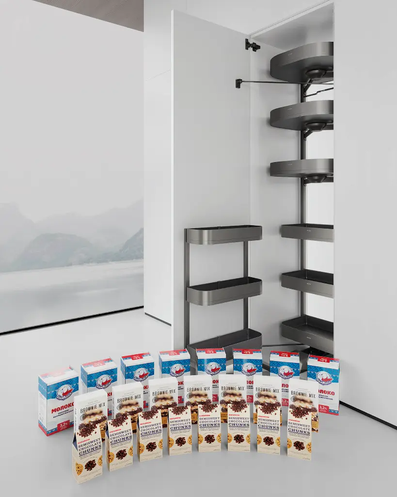 Rotatable Multifunctional Pantry — kitchen & wardrobe storage hardware | N51 Living (view 1)