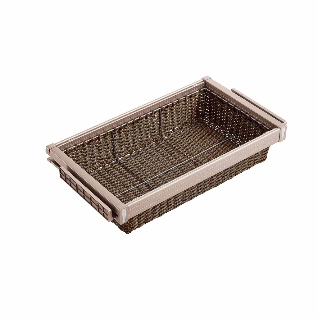 Violet Series Soft-Close Rattan Basket — kitchen & wardrobe storage hardware | N51 Living (view 1)