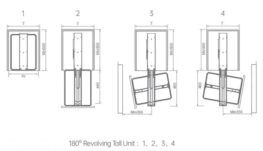 Revolving Soft Close Tall Unit (400mm) — kitchen & wardrobe storage hardware | N51 Living (view 4)