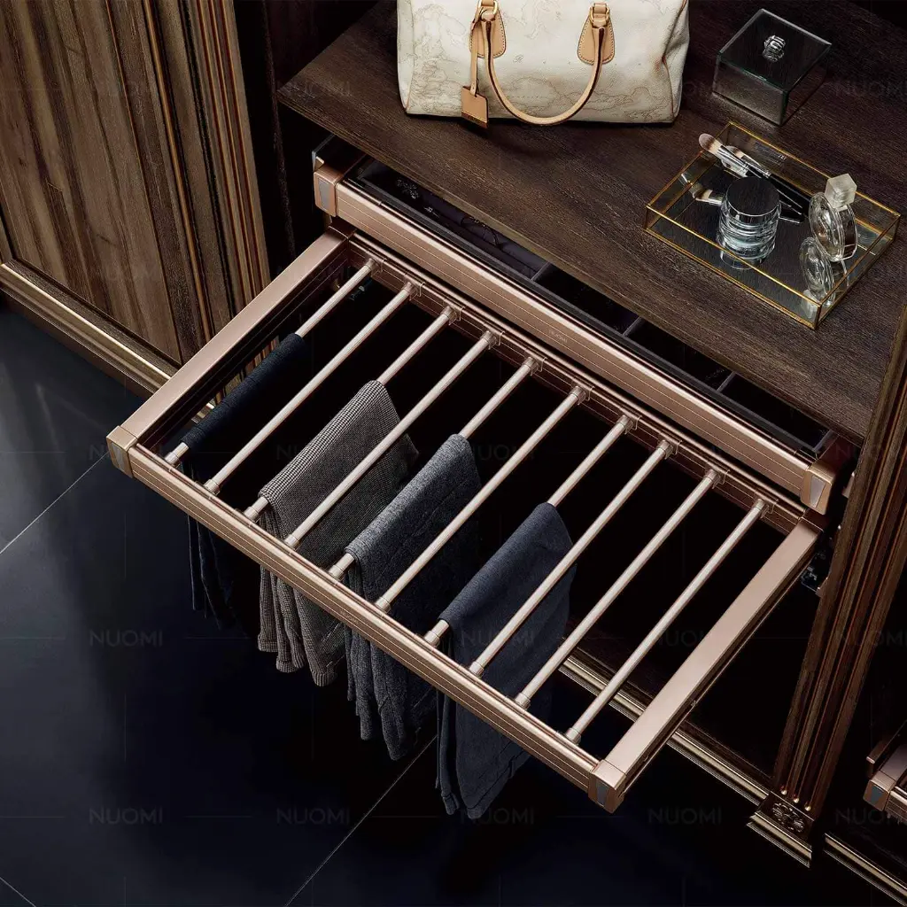 Violet Series Soft-Close Trouser Rack — kitchen & wardrobe storage hardware | N51 Living (view 1)