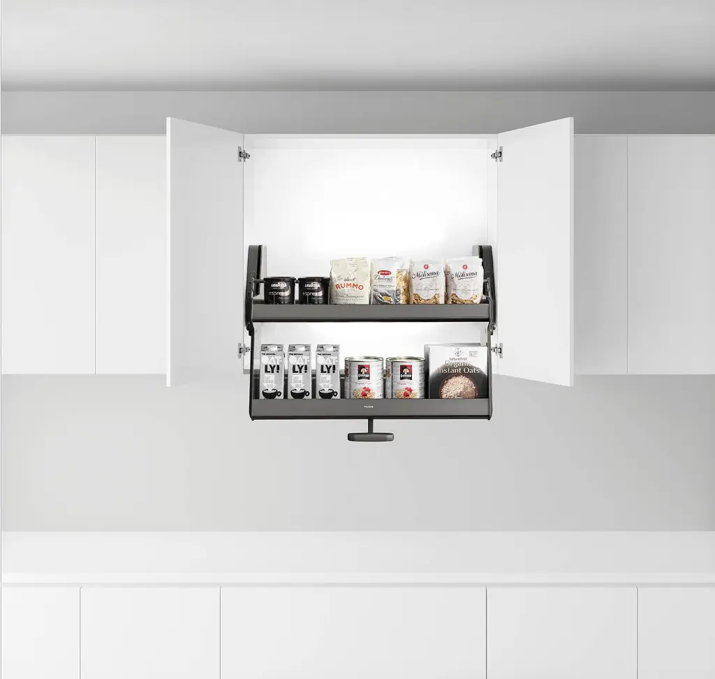 Double Layer Lifter — kitchen & wardrobe storage hardware | N51 Living (view 3)