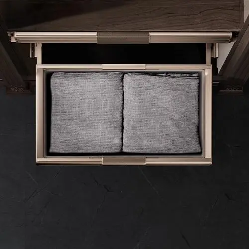 Violet Series Soft-Close Velvet Basket — kitchen & wardrobe storage hardware | N51 Living (view 2)