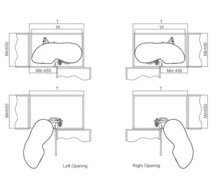 Encanto Revolving Saucer (Left) — kitchen & wardrobe storage hardware | N51 Living (view 2)