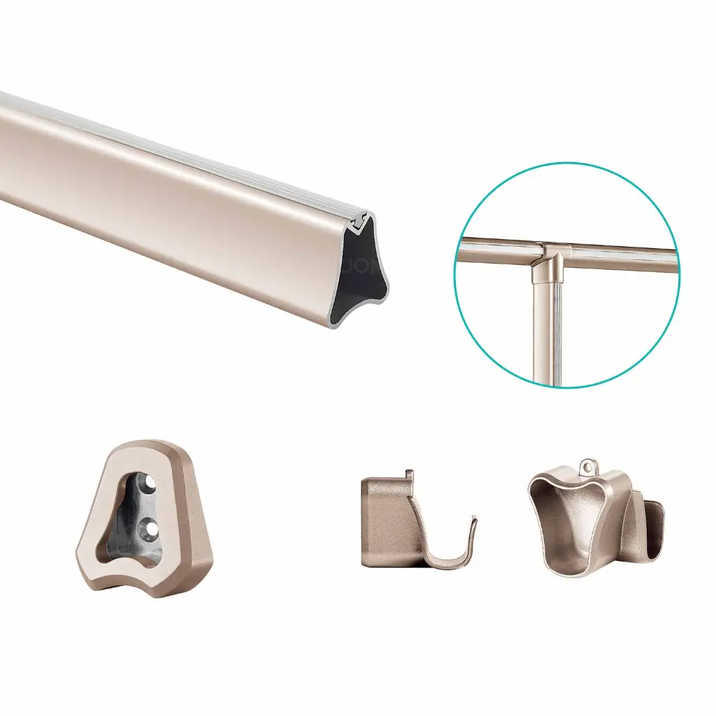 Violet Series Trapezoid Clothes Rail (Hardware 2) — kitchen & wardrobe storage hardware | N51 Living (view 3)
