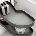 Encanto Revolving Saucer (Right) — kitchen & wardrobe storage hardware | N51 Living (view 2)