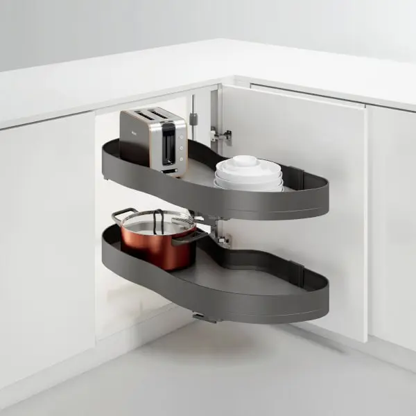 Encanto Revolving Saucer (Right) — kitchen & wardrobe storage hardware | N51 Living (view 3)