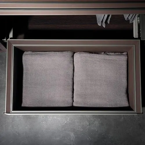 Hera Series Soft-Close Leather Basket — kitchen & wardrobe storage hardware | N51 Living (view 1)