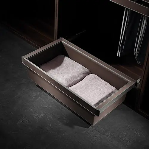 Hera Series Soft-Close Leather Basket — kitchen & wardrobe storage hardware | N51 Living (view 2)
