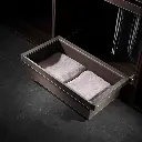 Hera Series Soft-Close Leather Basket — kitchen & wardrobe storage hardware | N51 Living (view 2)