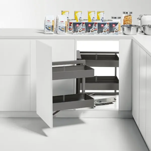 Encanto Magic Corner (Left Open) — kitchen & wardrobe storage hardware | N51 Living (view 1)