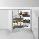 Encanto Magic Corner (Left Open) — kitchen & wardrobe storage hardware | N51 Living (view 3)