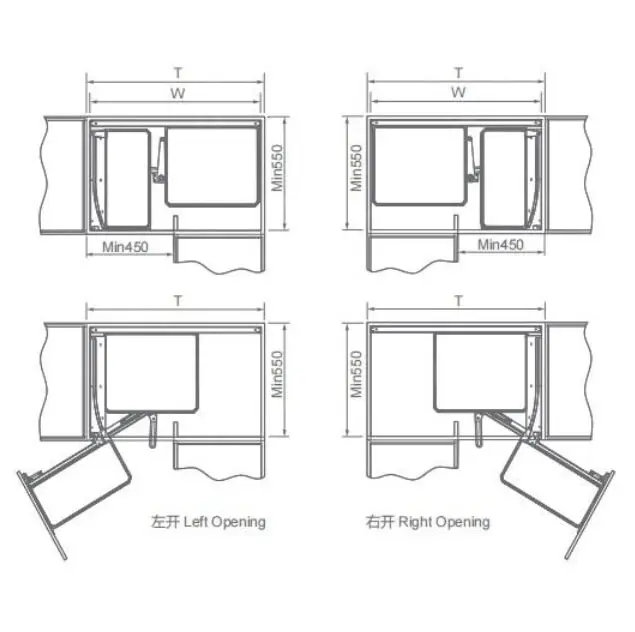 Encanto Magic Corner (Right Open) — kitchen & wardrobe storage hardware | N51 Living (view 2)