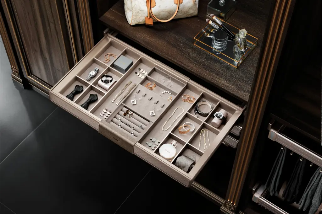Violet Series Soft-Close Jewelry Shelf