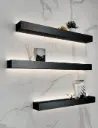 *Box-Shaped Lighting Wall Mounted Shelf