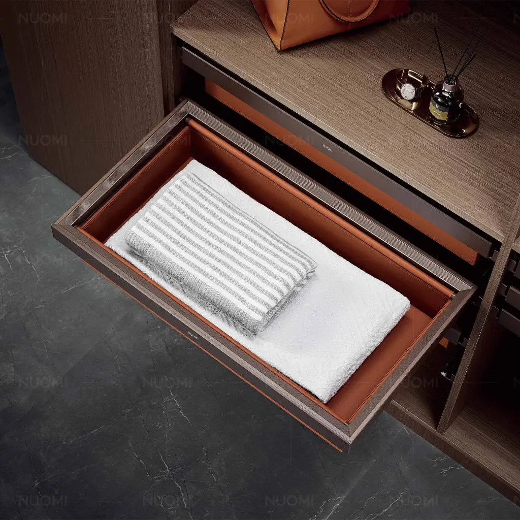 [6110280] Ralphie Series Soft-Close Leather Basket (Highclass Grey, 764 x 466 x 169mm)